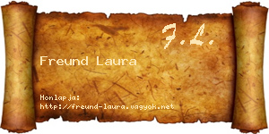 Freund Laura névjegykártya
